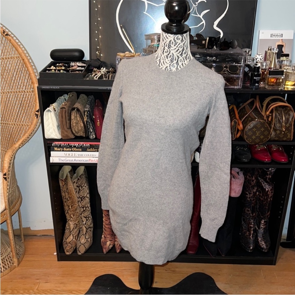 Polo Ralph Lauren Wool Cashmere Elbow Patch Sweater Dress, size small